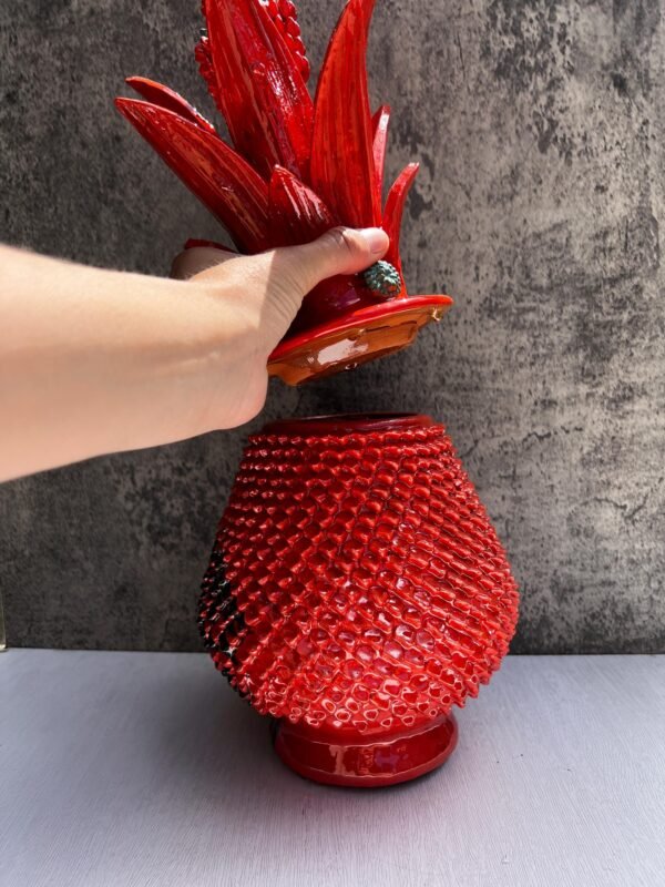Mexican pottery, Pineapple decor, Mexican decoration, Pineapple sculpture, Glazed clay pineapple, Pottery from Michoacan - Image 2