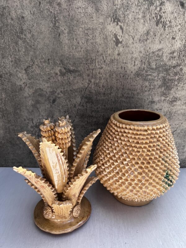 Mexican pottery, Pineapple decor, Mexican decoration, Pineapple sculpture, Glazed clay pineapple, Pottery from Michoacan - Image 4