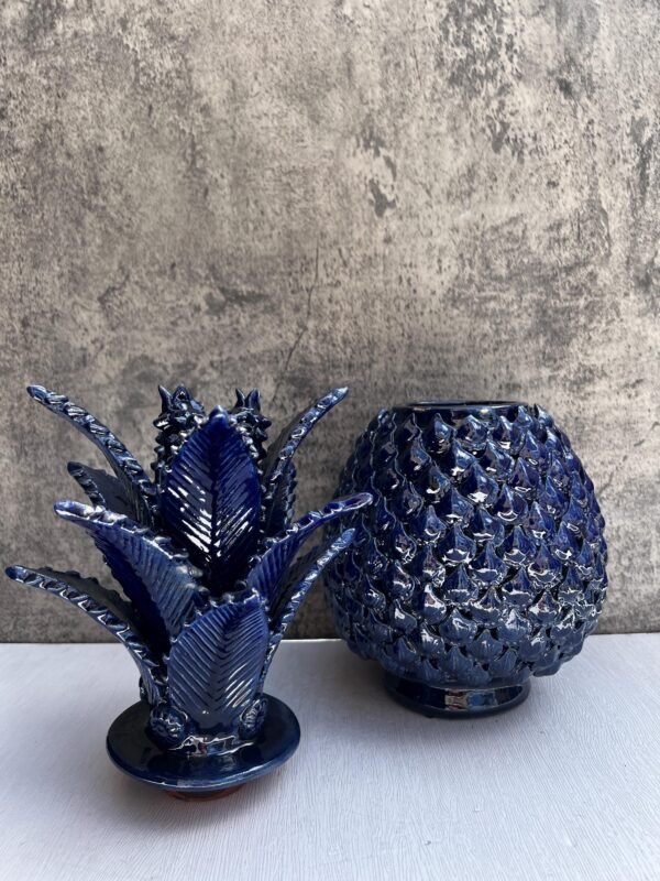 Mexican pottery, Pineapple decor, Mexican decoration, Pineapple sculpture, Glazed clay pineapple, Pottery from Michoacan - Image 3
