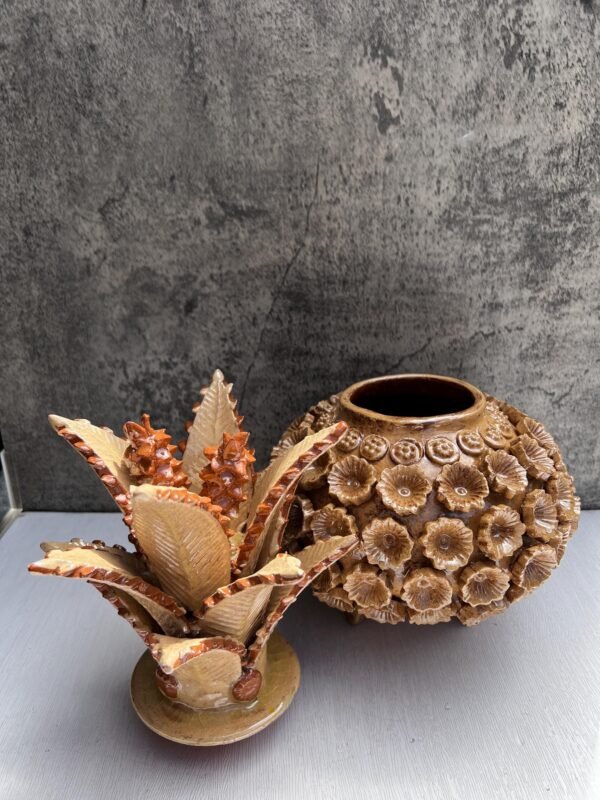 Mexican pottery, Pineapple decor, Mexican decoration, Pineapple sculpture, Glazed clay pineapple, Pottery from Michoacan - Image 4