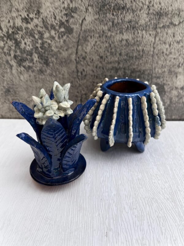 Mexican pottery, Pineapple decor, Mexican decoration, Pineapple sculpture, Glazed clay pineapple, Pottery from Michoacan - Image 2