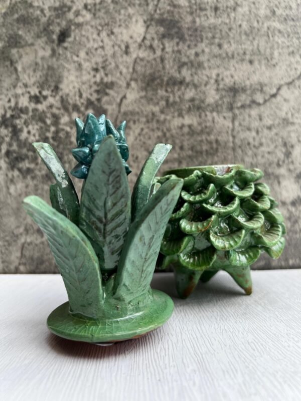 Mexican pottery, Pineapple decor, Mexican decoration, Pineapple sculpture, Glazed clay pineapple, Pottery from Michoacan - Image 2