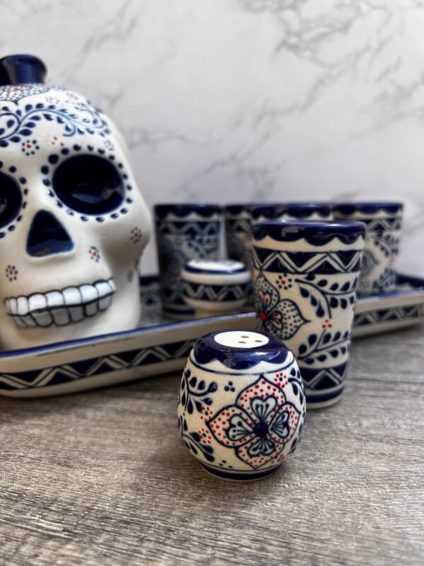 Tequila, Shot glass set, Tequila Guadalajara Or Mezcal Talavera Puebla  High Quality Pottery, Fathers day gift, Handcrafted in Mexico, 9 pzs - Image 2