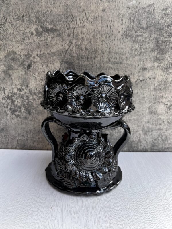 Copal Incense Burner Glazed Michoacán México Handcrarted By Artisans, Copalera Pottery Palo Santo Dry Herbs, Copalero Handmade Home Decor - Image 2