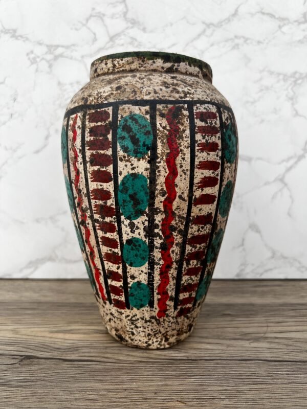 Pre-Hispanic Clay Vase, Handmade Terracotta Flower Pot, Pottery from Metepec Estado de Mexico Rustic Tribal Decor, Aztec Style Home Accent - Image 2