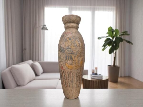 Pre-Hispanic Clay Vase, Handmade Terracotta Flower Pot, Pottery from Metepec Estado de Mexico Rustic Tribal Decor, Aztec Style Home Accent - Image 2
