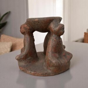 Herb Burner Clay Sculpture, Pre-Hispanic Terracotta from Metepec, Ritual Smudge Bowl, Handmade Mexican Folk Art, Spiritual Decor