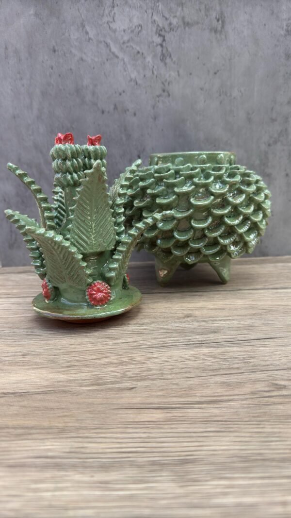 Mexican pottery, Pineapple decor, Mexican decoration, Pineapple sculpture, Glazed clay pineapple, Pottery from Michoacan - Image 2