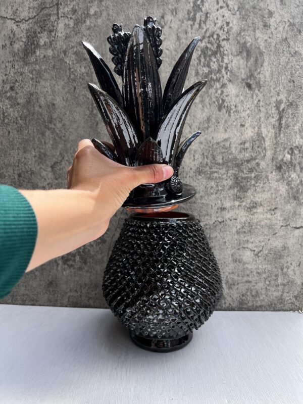 Mexican pottery, Pineapple decor, Mexican decoration, Pineapple sculpture, Glazed clay pineapple, Pottery from Michoacan - Image 2