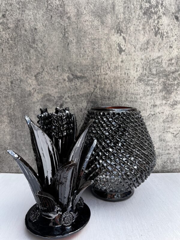 Mexican pottery, Pineapple decor, Mexican decoration, Pineapple sculpture, Glazed clay pineapple, Pottery from Michoacan - Image 3