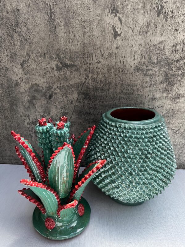 Mexican pottery, Pineapple decor, Mexican decoration, Pineapple sculpture, Glazed clay pineapple, Pottery from Michoacan - Image 3