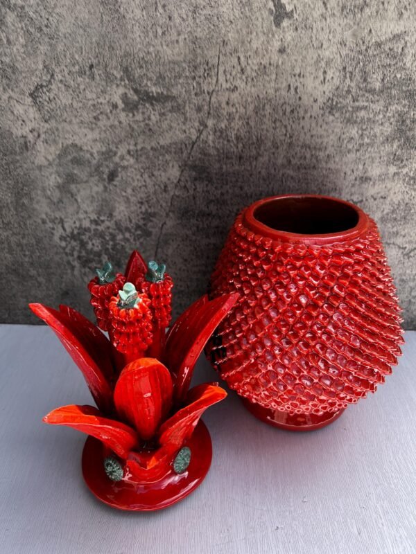 Mexican pottery, Pineapple decor, Mexican decoration, Pineapple sculpture, Glazed clay pineapple, Pottery from Michoacan - Image 4