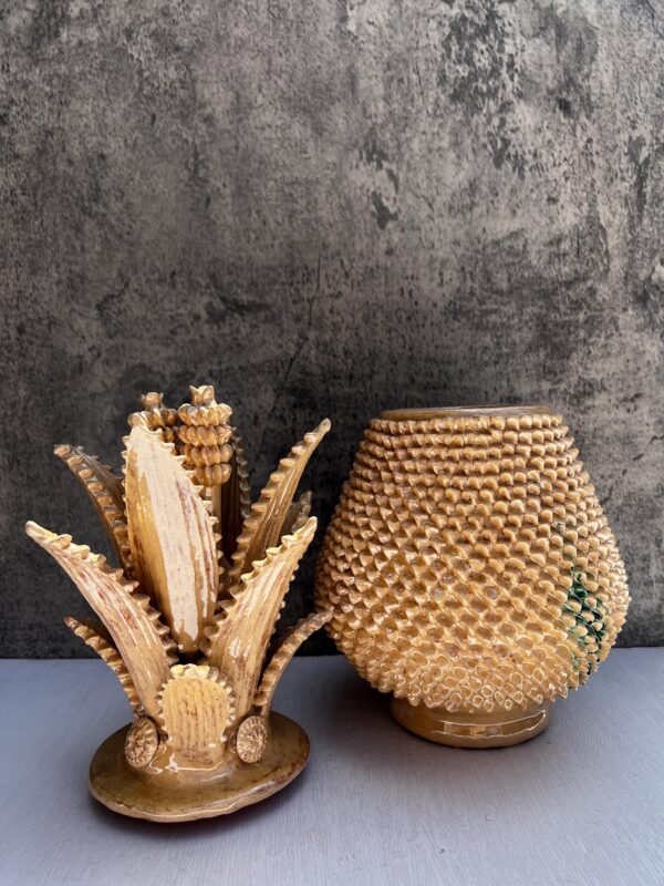 Mexican pottery, Pineapple decor, Mexican decoration, Pineapple sculpture, Glazed clay pineapple, Pottery from Michoacan - Image 3