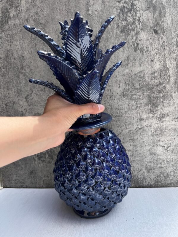 Mexican pottery, Pineapple decor, Mexican decoration, Pineapple sculpture, Glazed clay pineapple, Pottery from Michoacan - Image 2