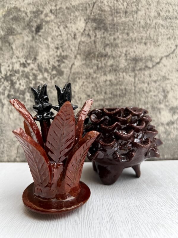 Mexican pottery, Pineapple decor, Mexican decoration, Pineapple sculpture, Glazed clay pineapple, Pottery from Michoacan - Image 2