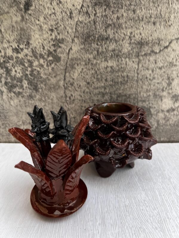 Mexican pottery, Pineapple decor, Mexican decoration, Pineapple sculpture, Glazed clay pineapple, Pottery from Michoacan - Image 4