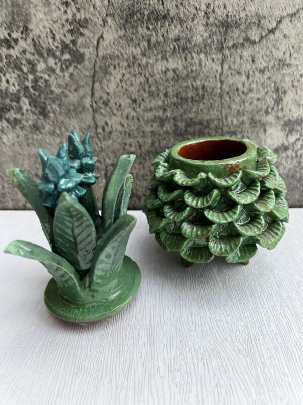 Mexican pottery, Pineapple decor, Mexican decoration, Pineapple sculpture, Glazed clay pineapple, Pottery from Michoacan - Image 4