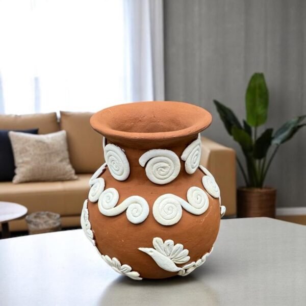 Embroidered Clay Vase From Oaxaca México Home Decor Handcrafted Jarron Barro Bordado Oaxaca Handmade Unique Designs From Artisans