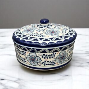 Tortillero Of Talavera Puebla Handcrafted And Handpainted by Mexican Artisans. Accessory Kitchen High Quality Keeps Warm-Gift For Mom