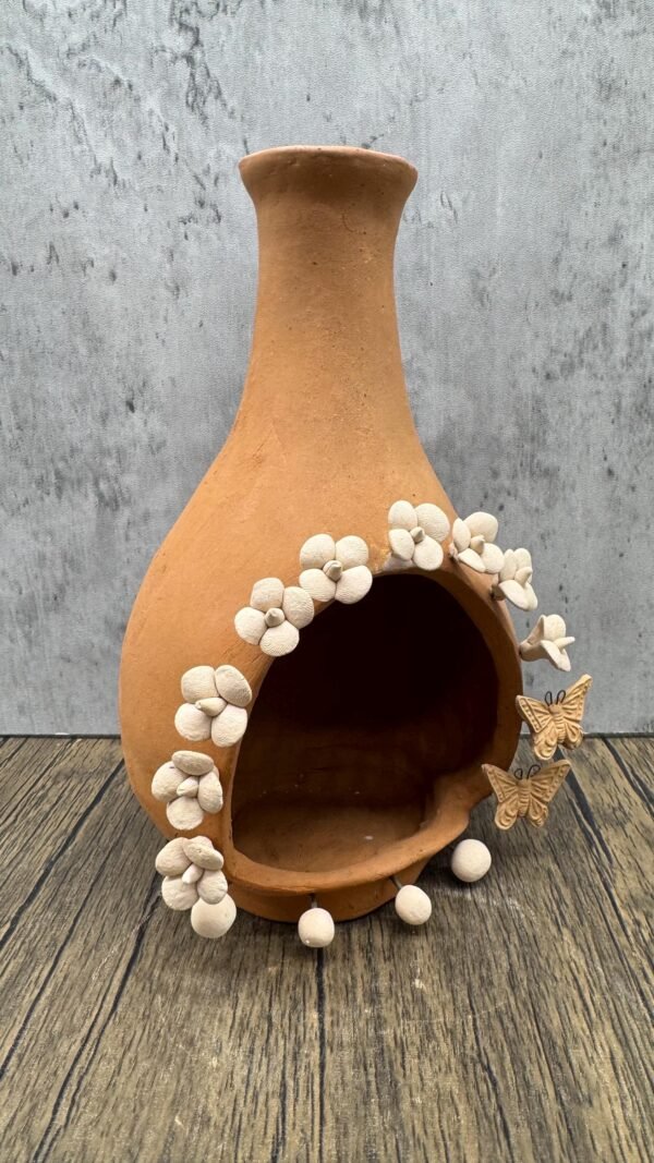Mini Chimney Incense Dry Herbs Burner Made Of Clay  Guerrero, Culture Of Mexico Candle Holder For Indoor Home Decor, Ceremonial - Image 2