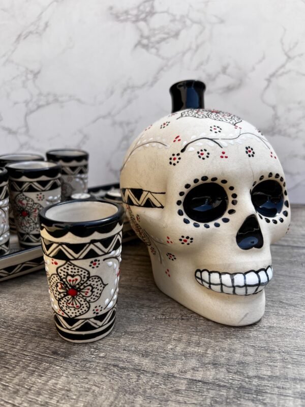 Tequila, Shot glass set, Tequila Guadalajara Or Mezcal Talavera Puebla  High Quality Pottery, Fathers day gift, Handcrafted in Mexico, 9 pzs - Image 2