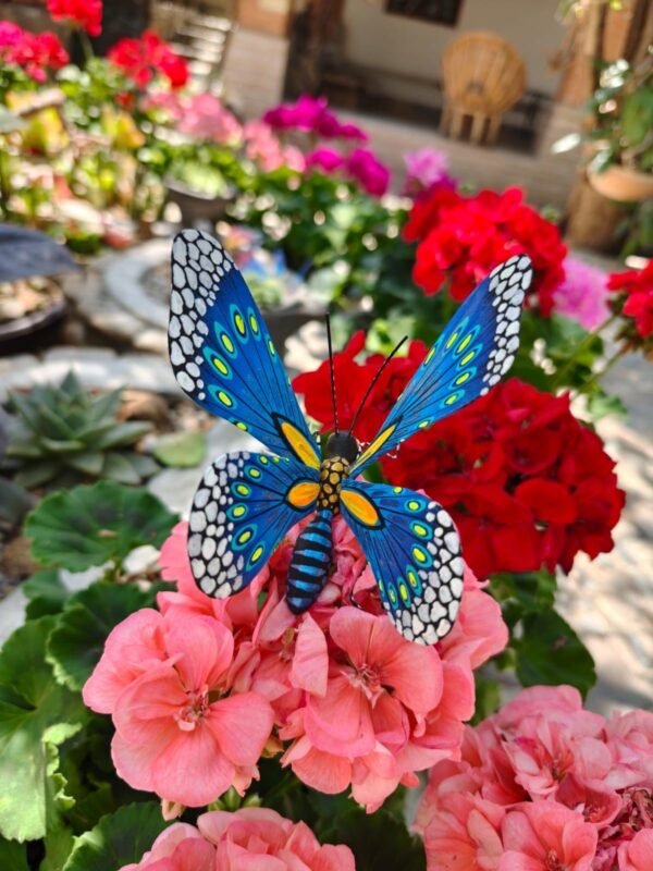 Butterflie Figurine Statue Oaxaca Mexican Folk Art Alebrije Sculpture, Wooden As Mexican Decoration, Made Of Wood And Carved By Hand