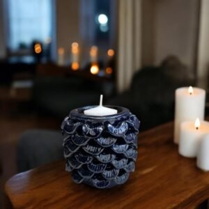 Clay Candle Holder from Michoacán Mexico,  Capula Clay Handmade Unique Traditional Pottery Candlestick, Perfect for Home Decor