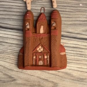 Handmade Clay Cathedral, Mexican Folk Art Church, Terracotta Miniature from Metepec, Religious Home Decor, Rustic Nativity Scene, Catedral