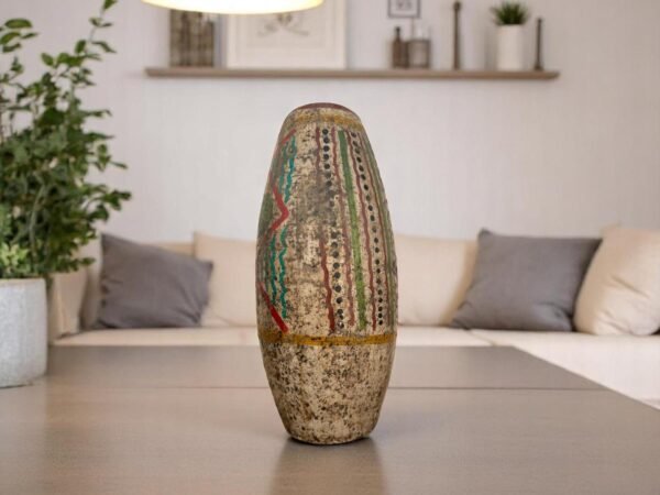 Pre-Hispanic Clay Vase, Handmade Terracotta Flower Pot, Pottery from Metepec Estado de Mexico Rustic Tribal Decor, Aztec Style Home Accent