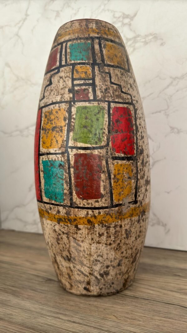 Pre-Hispanic Clay Vase, Handmade Terracotta Flower Pot, Pottery from Metepec Estado de Mexico Rustic Tribal Decor, Aztec Style Home Accent - Image 2