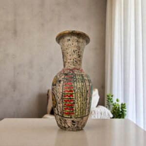 Pre-Hispanic Clay Vase, Handmade Terracotta Flower Pot, Pottery from Metepec Estado de Mexico Rustic Tribal Decor, Aztec Style Home Accent