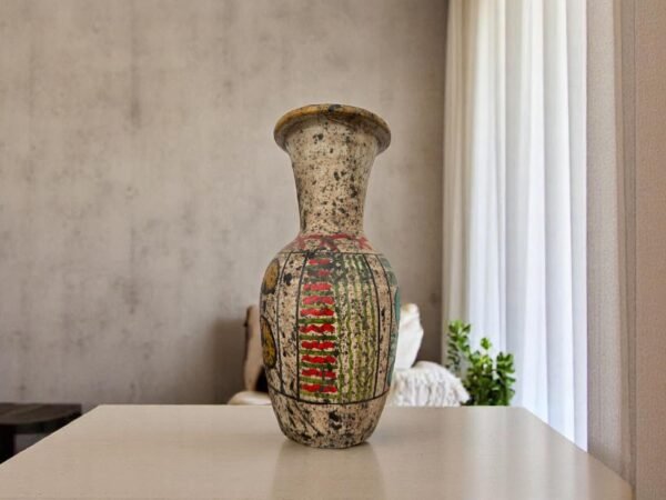 Pre-Hispanic Clay Vase, Handmade Terracotta Flower Pot, Pottery from Metepec Estado de Mexico Rustic Tribal Decor, Aztec Style Home Accent