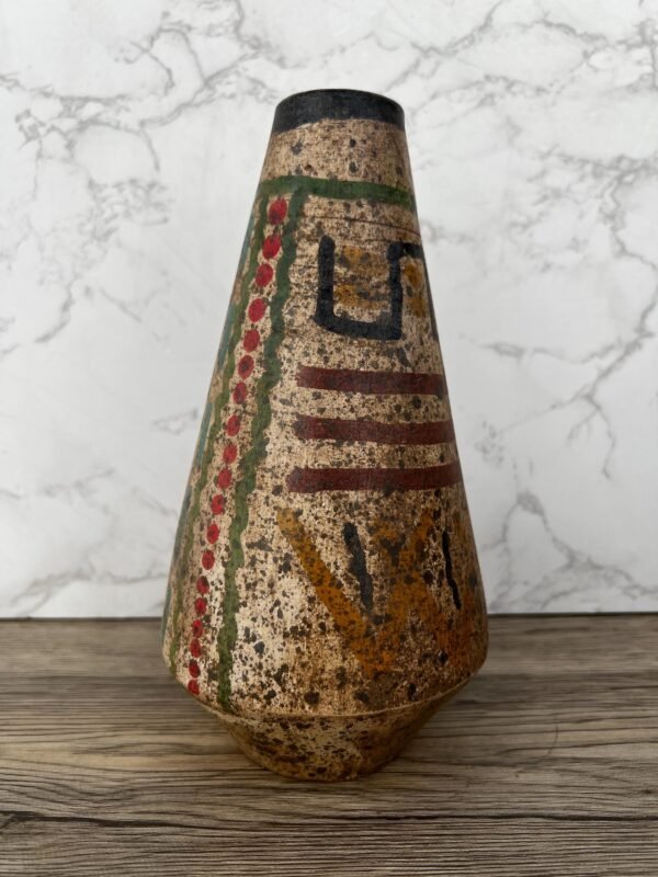 Pre-Hispanic Clay Vase, Handmade Terracotta Flower Pot, Pottery from Metepec Estado de Mexico Rustic Tribal Decor, Aztec Style Home Accent - Image 2