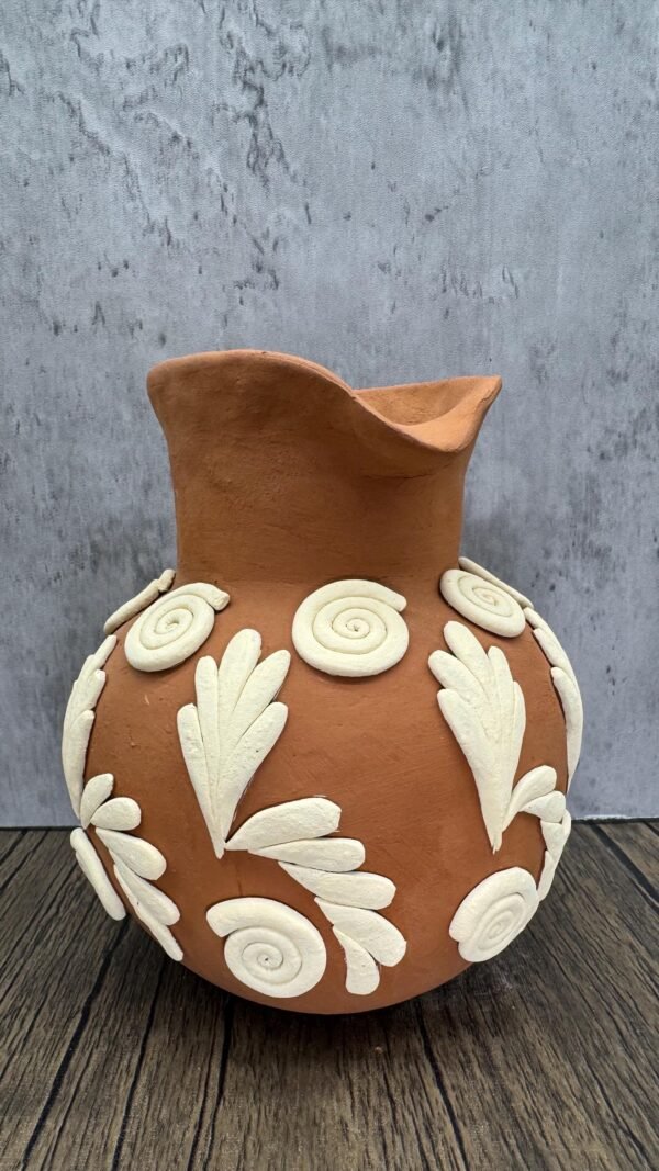 Embroidered Clay Vase From Oaxaca México Home Decor Handcrafted Jarron Barro Bordado Oaxaca Handmade Unique Designs From Artisans - Image 2