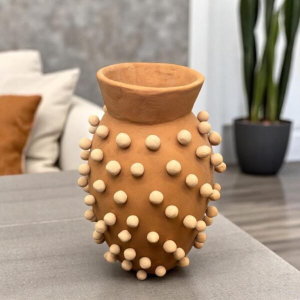 Embroidered Clay Vase From Oaxaca México Home Decor Handcrafted Jarron Barro Bordado Oaxaca Handmade Unique Designs From Artisans