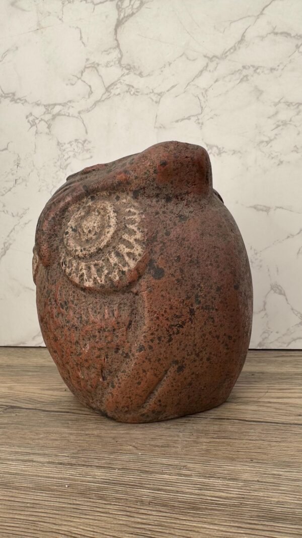 Owl Planter, Handmade Clay Pot from Metepec Mexico, Rustic Terracotta Decor, Mexican Pottery Owl Vase, Folk Art Planter, Indoor Outdoor Owl - Image 2