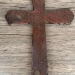 Rustic Clay Cross Wall Decor, Handmade Mexican Ceramic Cross, Spiritual Home Decor Artisanal Pottery, Aged Terracotta Wall Cross Altar Piece