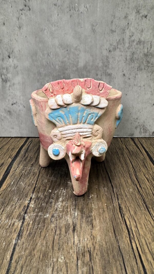 Vessels Offering Incense Dry Herbs Burner Handcraft Mexican Culture Home Decor Prehispanic Vintage Rustic Clay Antique Ancrestral Figurines - Image 2