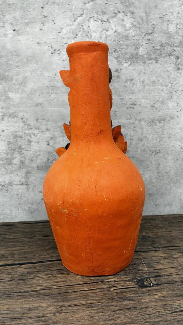 Handcrafted Oaxacan Clay Vase with Pastillaje Or Filigrana - Natural Clay Mexican Artistry, Decorative Home Accent, Unique Artisanal Piece - Image 5