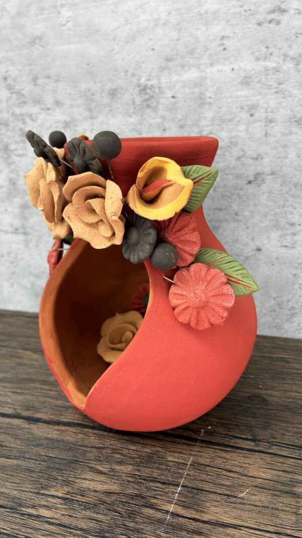 Filigrana Tealight Clay Mini Chimney, Candle Holder Artistic  Oaxaca México By Artisans Handmade Crafts, Home Decor Folk Art,  Pastillaje - Image 3