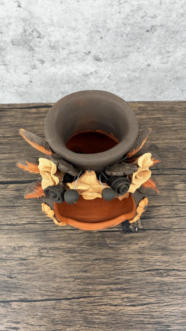 Filigrana Tealight Clay Mini Chimney, Candle Holder Artistic  Oaxaca México By Artisans Handmade Crafts, Home Decor Folk Art,  Pastillaje - Image 4