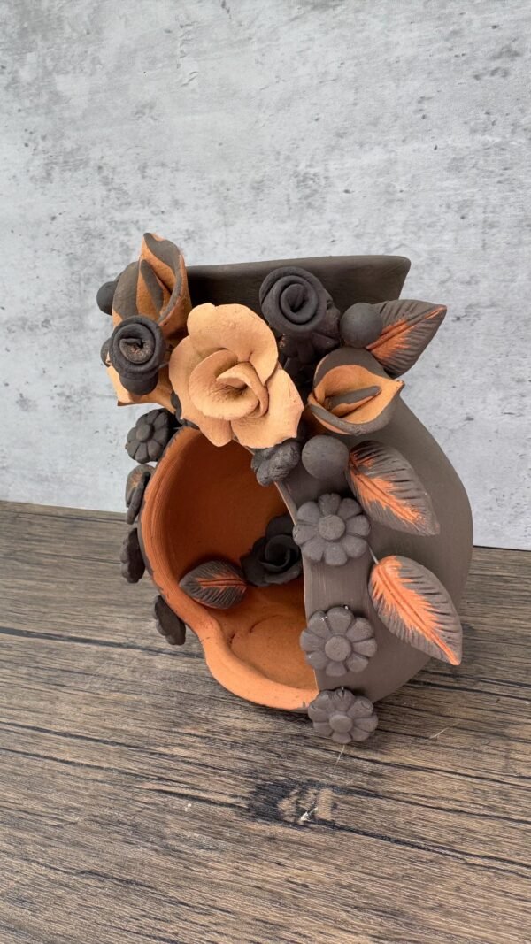 Filigrana Tealight Clay Mini Chimney, Candle Holder Artistic  Oaxaca México By Artisans Handmade Crafts, Home Decor Folk Art,  Pastillaje - Image 3