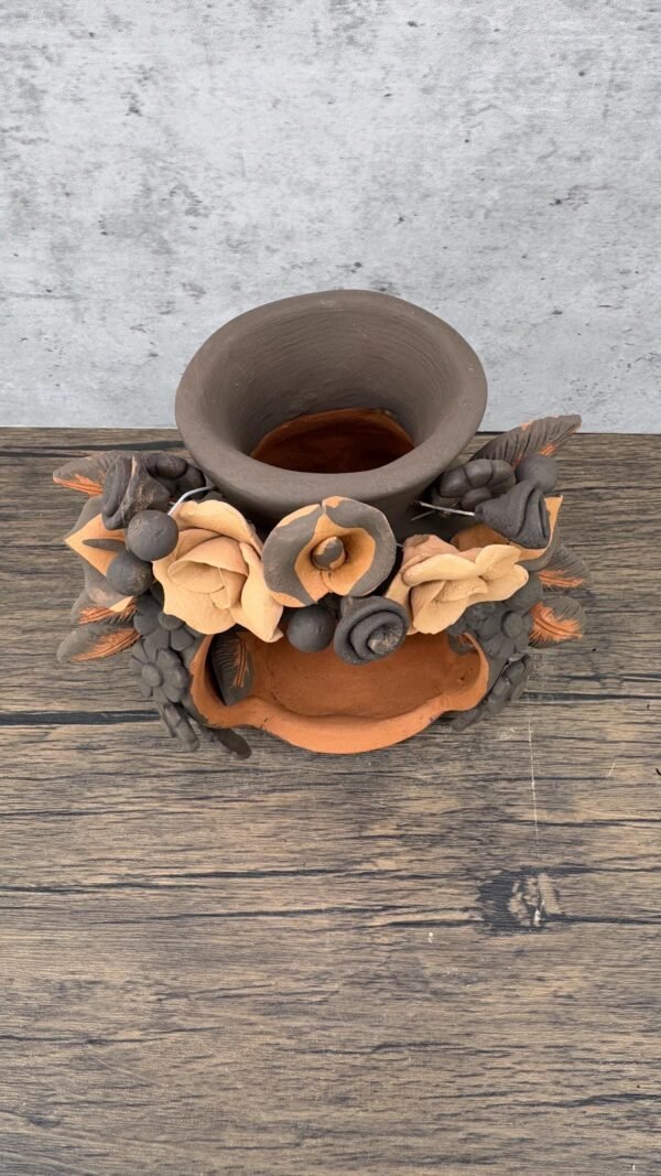 Filigrana Tealight Clay Mini Chimney, Candle Holder Artistic  Oaxaca México By Artisans Handmade Crafts, Home Decor Folk Art,  Pastillaje - Image 4