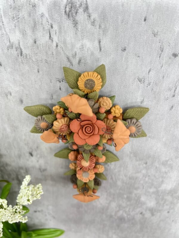 Crucifix, Mexican folk art, Cross Sculpture, Mexican cross, Cross wall hanging, Cross figurine, Decorative cross - Image 4