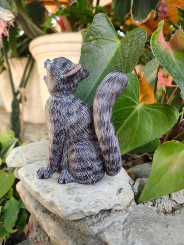 Cat Statue Mexican Folk Art Alebrije Sculpture, Wooden As Mexican Decoration Figurine, Made Of Wood And Carved By Hand - Image 3