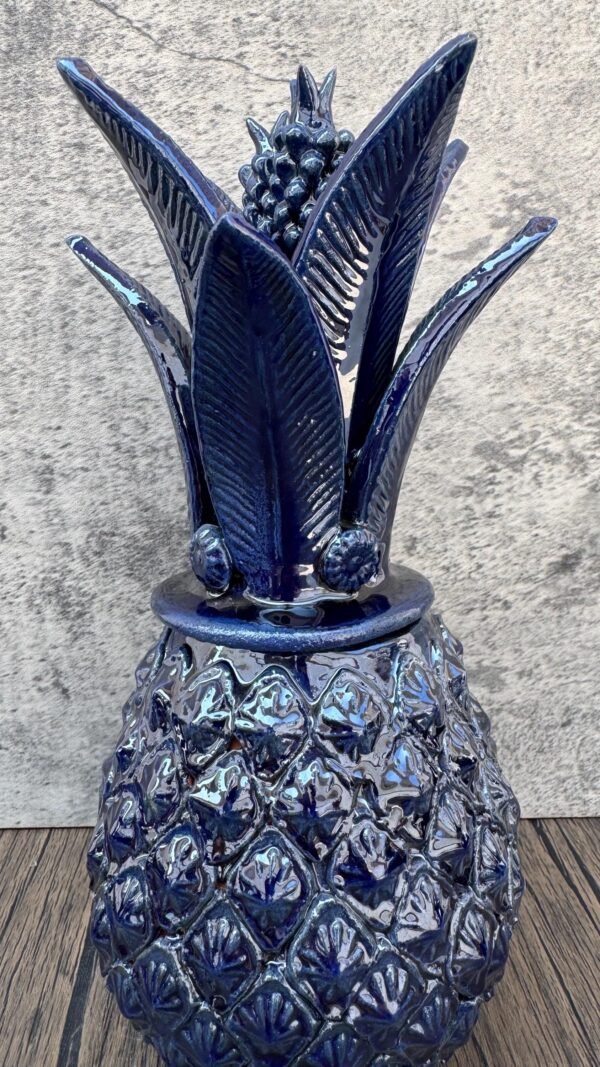 Mexican pottery, Pineapple decor, Mexican decoration, Pineapple sculpture, Glazed clay pineapple, Pottery from Michoacan - Image 3