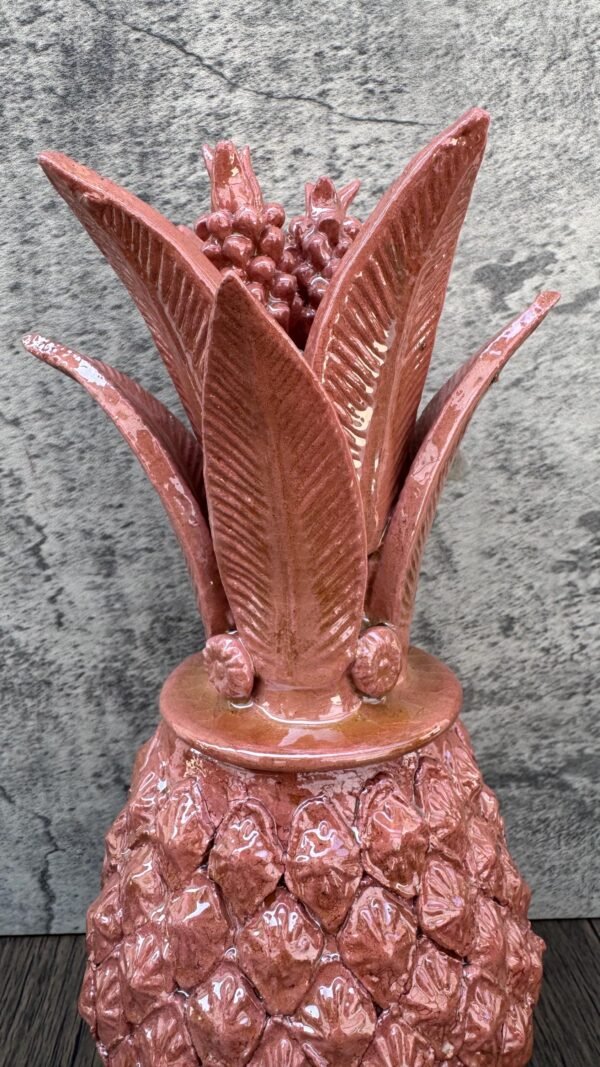 Mexican pottery, Pineapple decor, Mexican decoration, Pineapple sculpture, Glazed clay pineapple, Pottery from Michoacan - Image 3
