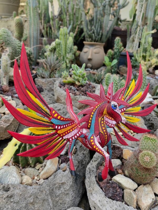Pegasus Statue Folk Art Alebrije Sculpture, Wooden horse Mexican Decoration Figurine, Made Of Wood And Carved By Hand