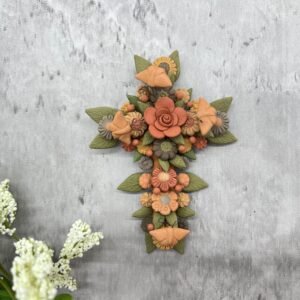 Crucifix, Mexican folk art, Cross Sculpture, Mexican cross, Cross wall hanging, Cross figurine, Decorative cross