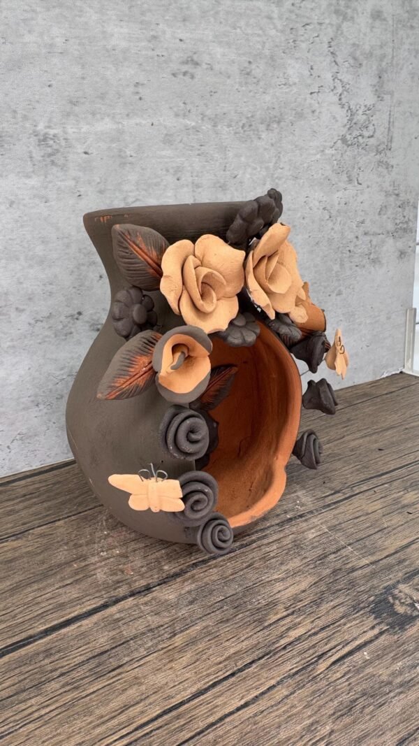 Filigrana Tealight Clay Mini Chimney, Candle Holder Artistic  Oaxaca México By Artisans Handmade Crafts, Home Decor Folk Art,  Pastillaje - Image 2